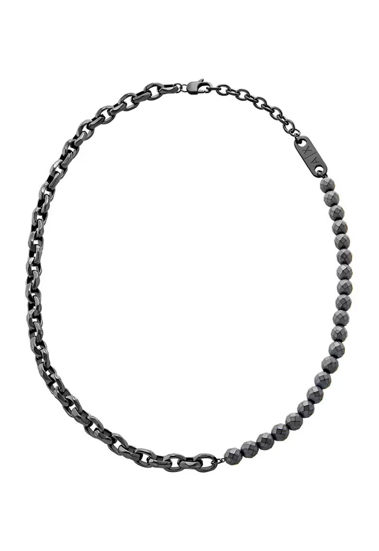 Armani Exchange Колие от неръждаема стомана с хематит
