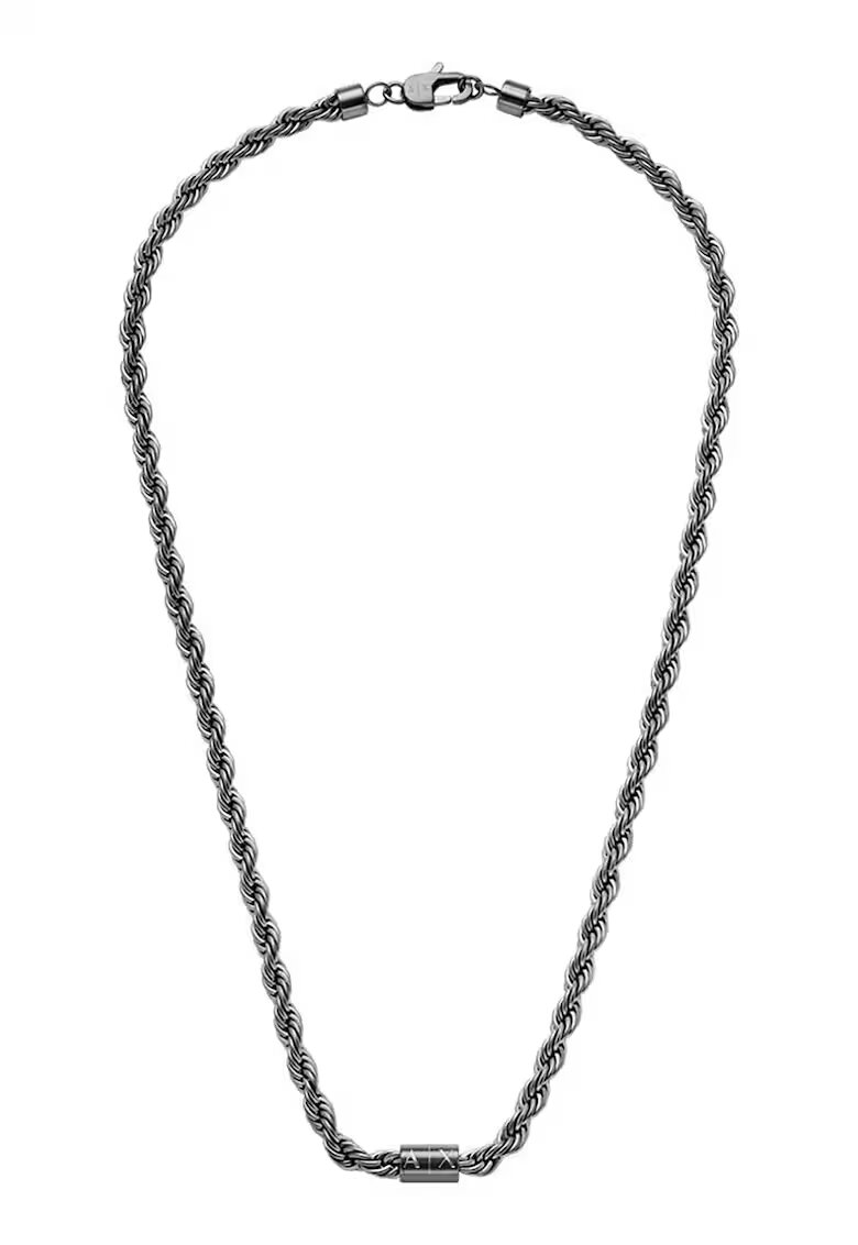 Armani Exchange Колие от неръждаема стомана с висулка с лого