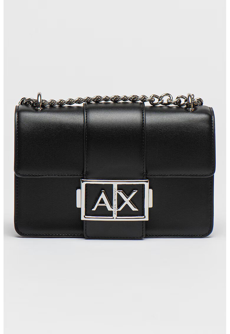 Armani Exchange Кожена чанта през рамо