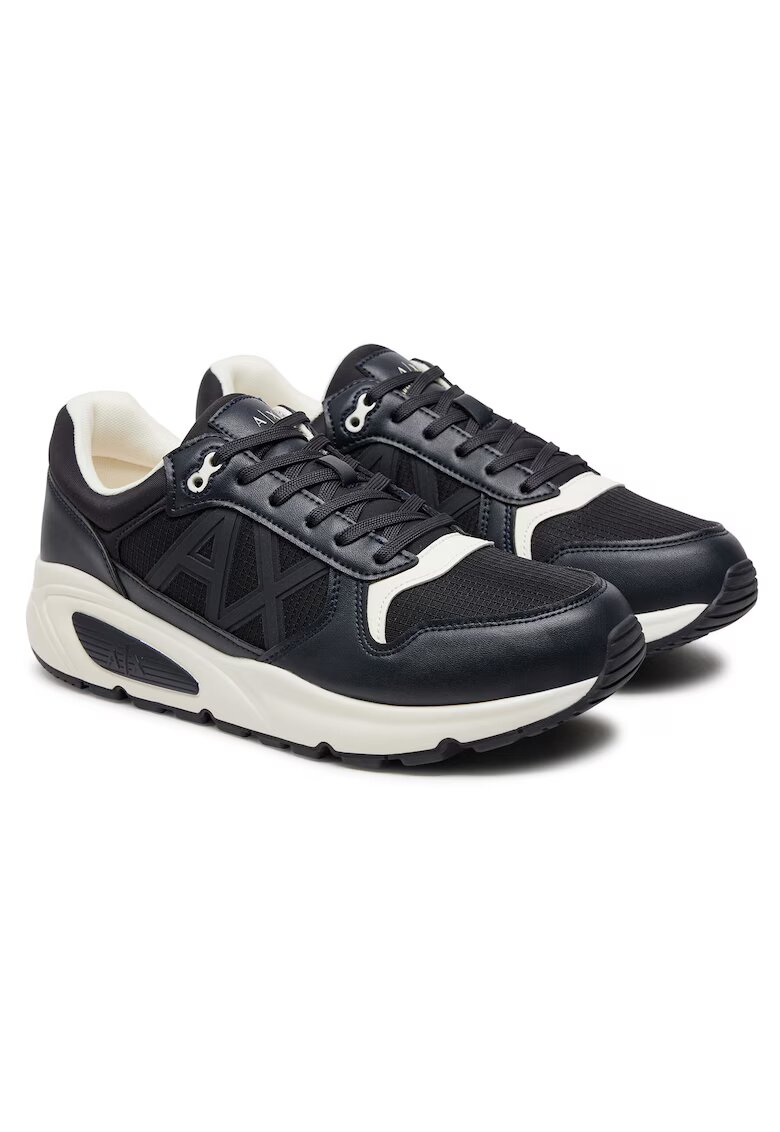Armani Exchange Мъжки кецове текстил - модел Deep Navy/Off White
