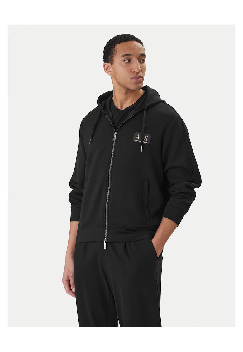 Armani Exchange Мъжки суичър - цип - - 50% полиестер - 42% модал - 8% еластан