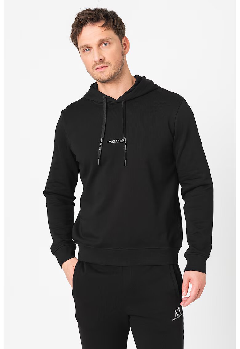 Armani Exchange Памучно худи с лого