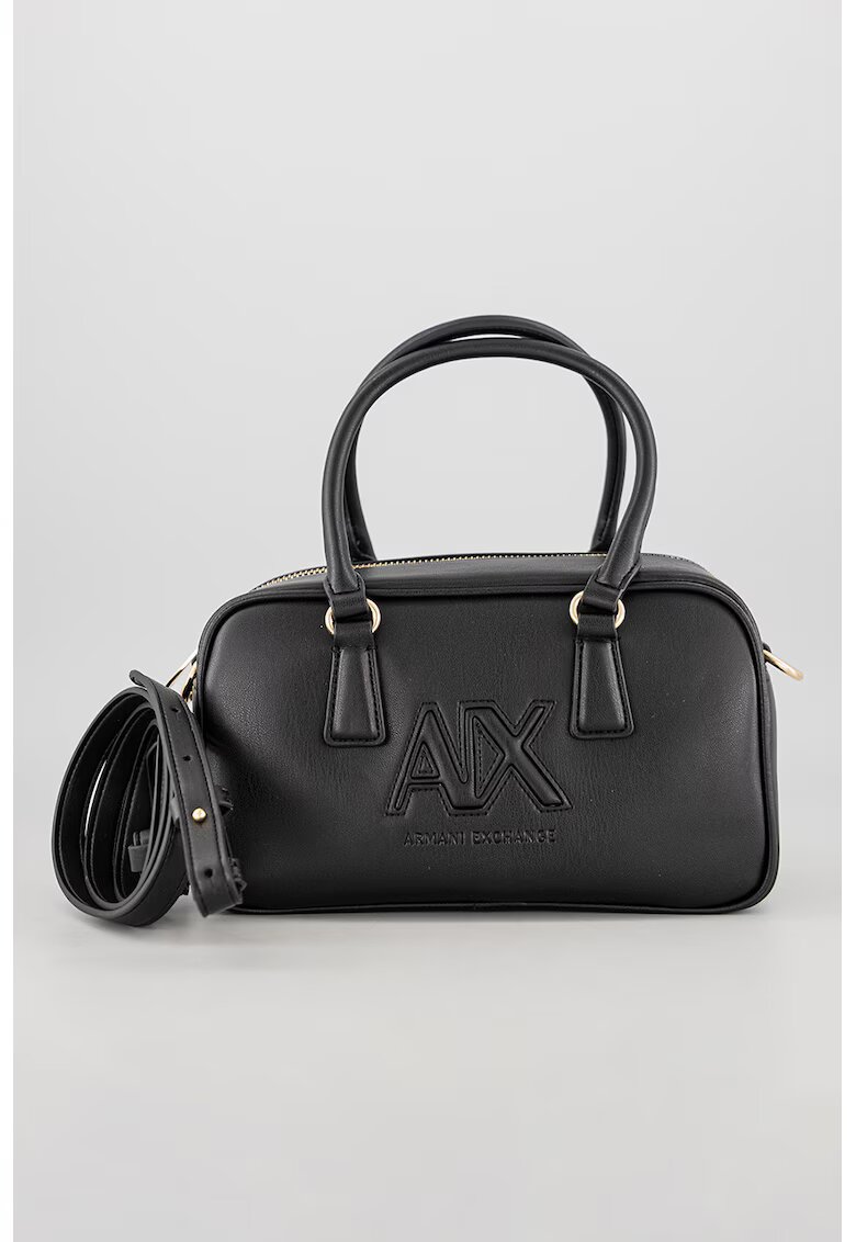 Armani Exchange Ръчна чанта с бродирано лого