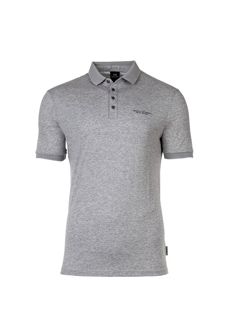 Armani Exchange Стандартна тениска с яка - Сив