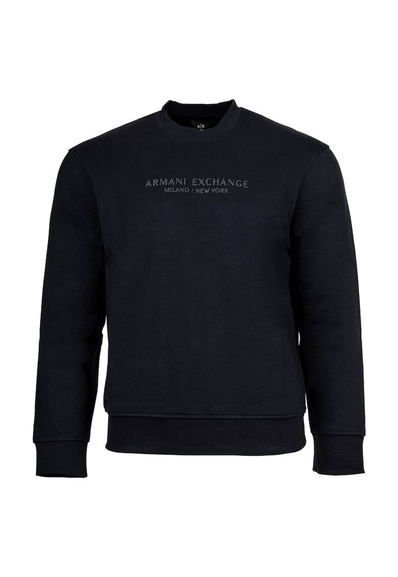 Armani Exchange Суитшърт с лого и овално деколте