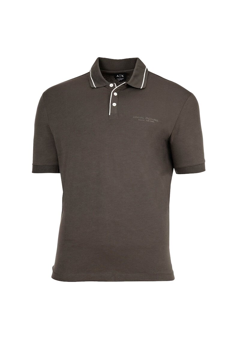 Armani Exchange Тениска с памук с яка