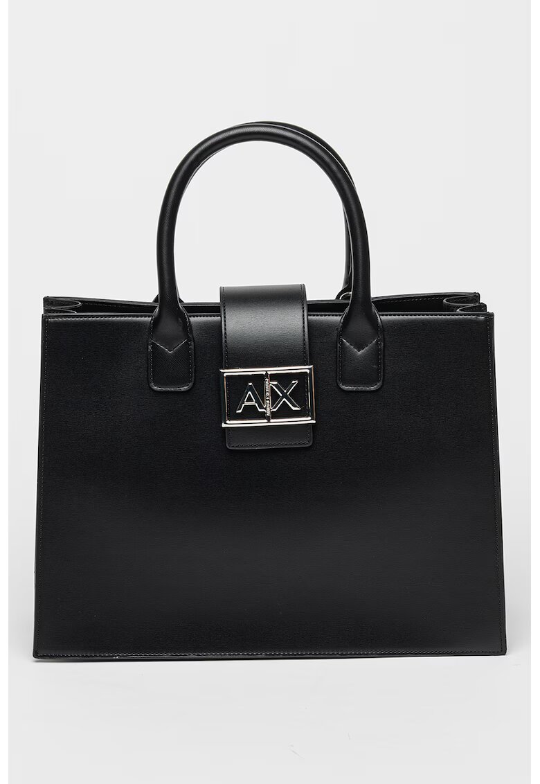 Armani Exchange Трапецовидна чанта от еко кожа