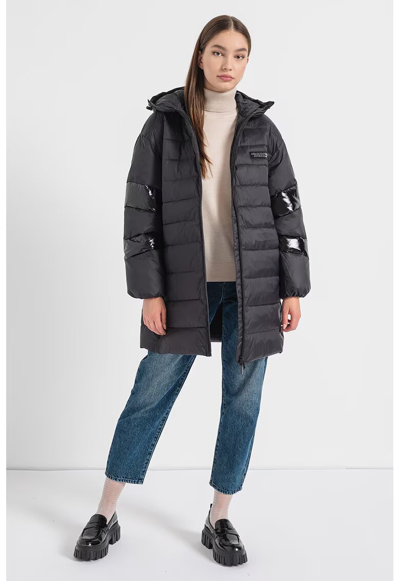 Armani Exchange Зимно яке с лъскави зони