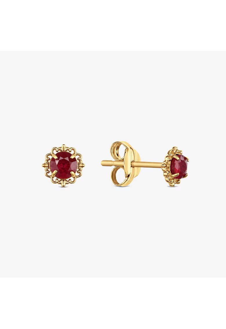 Atelier Devi 14K златни обеци с естествен рубин - Hana