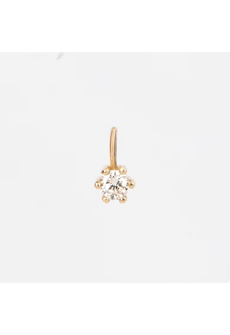 Atelier Devi Висулка от жълто злато 585 с естествен диамант 0.10 ct - Yves
