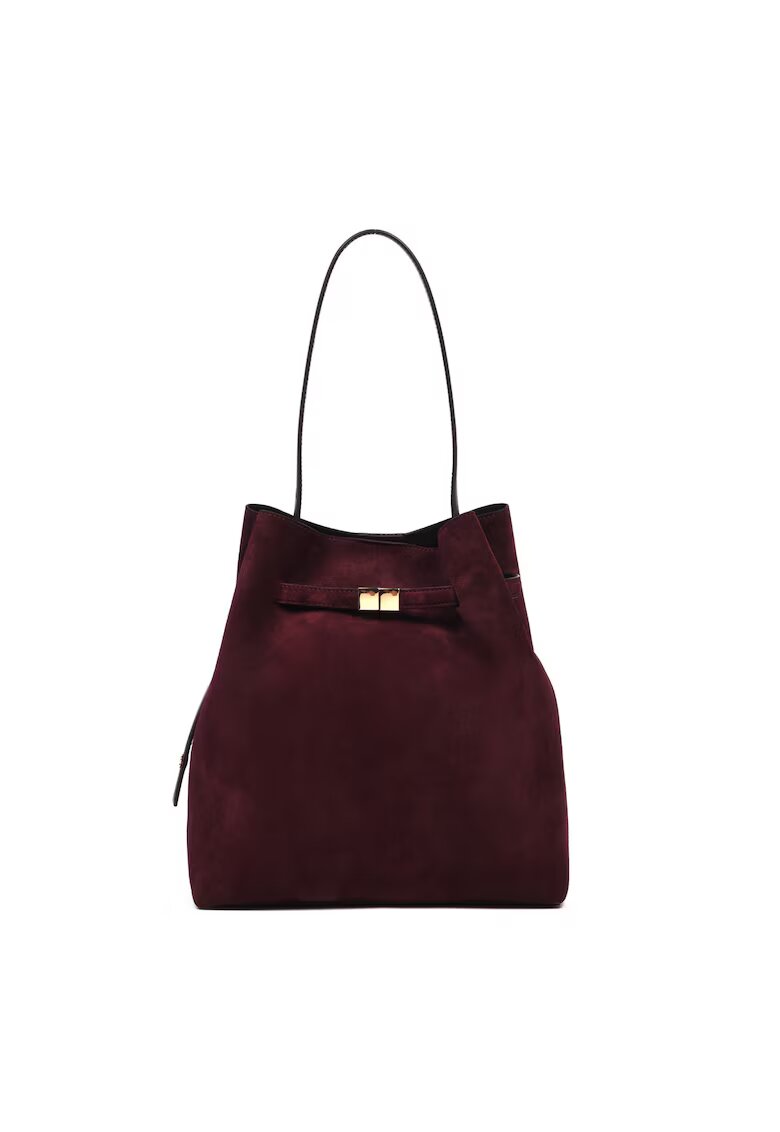 Baldinini Чанта тип bucket от велур - - 32 x 28 x 13 cm