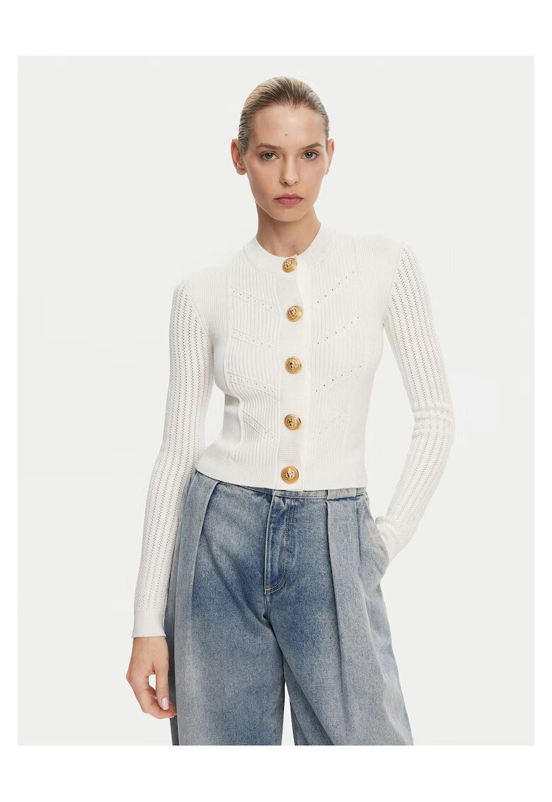Balmain Дамска жилетка бяла