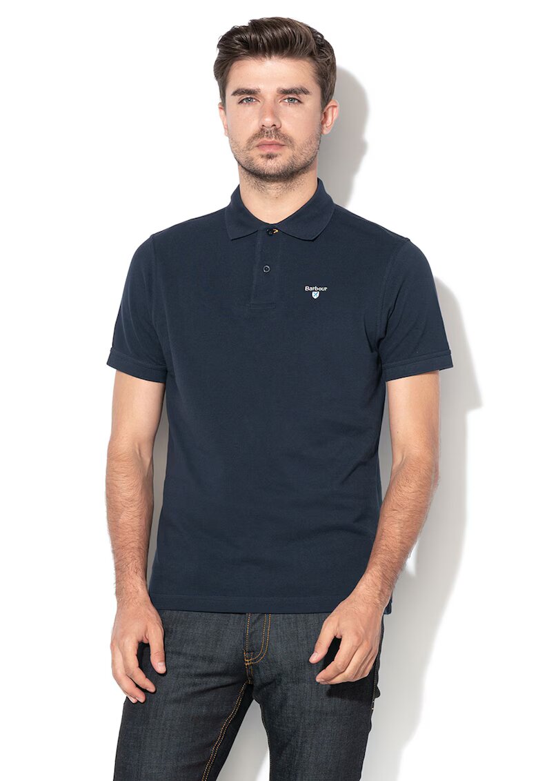 Barbour Тениска от пике с яка и бродирано лого