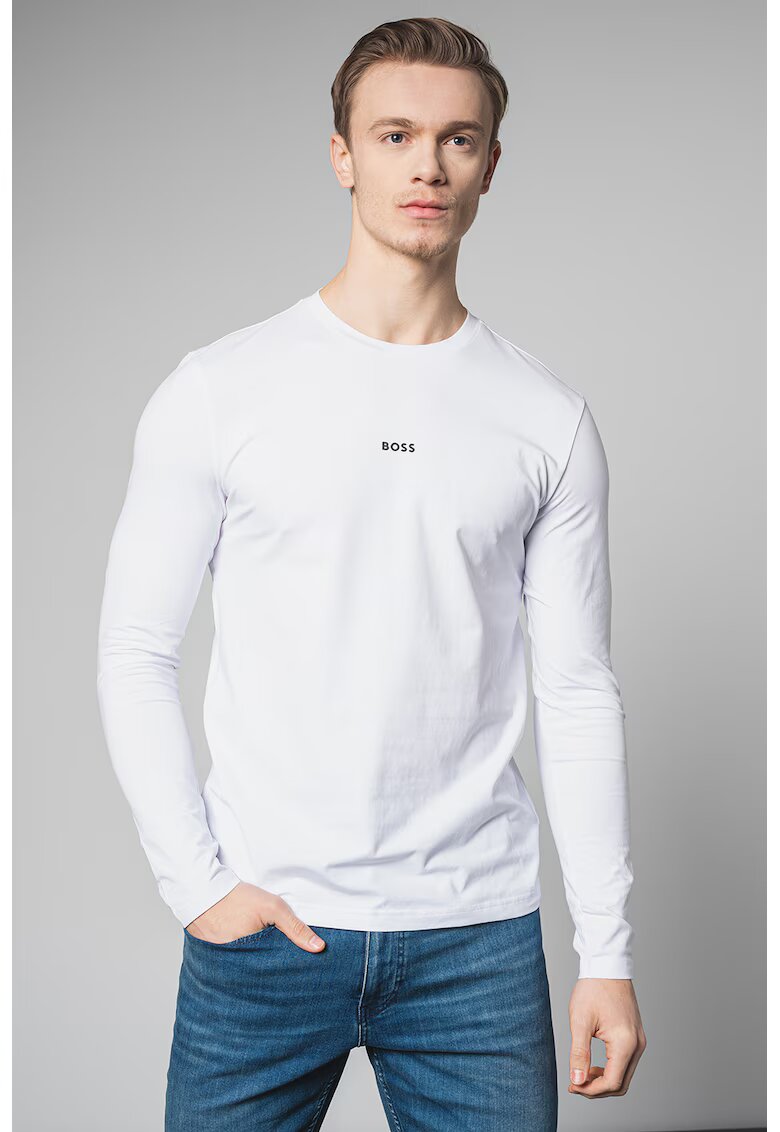 BOSS Блуза Chark с овално деколте