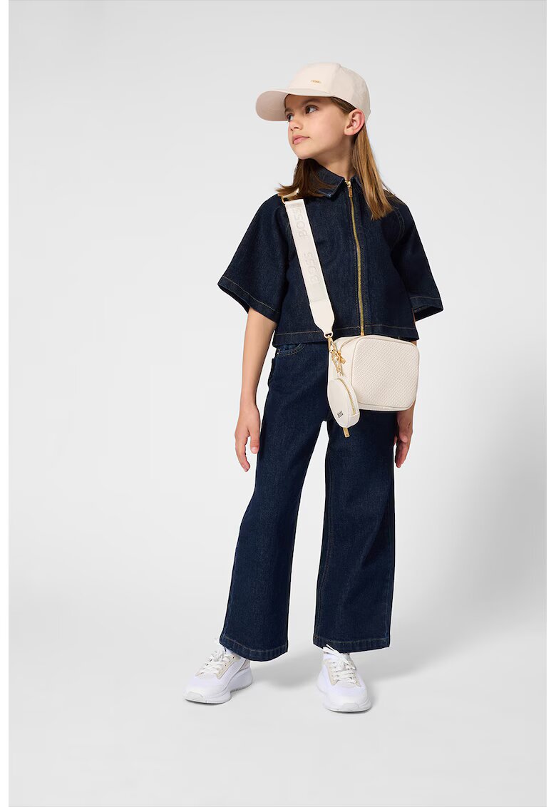 BOSS Kidswear Дънково яке с къс цип