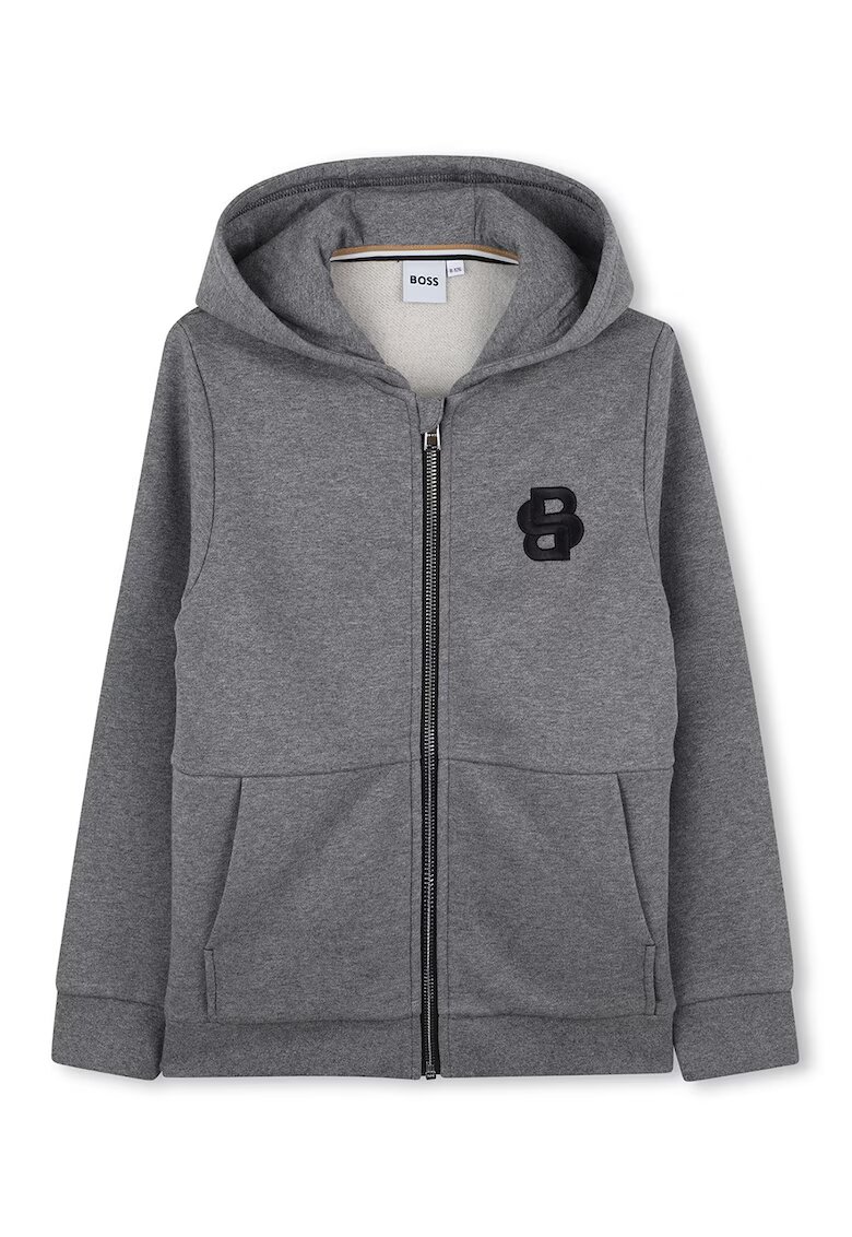 BOSS Kidswear Худи с дълги ръкави и цип