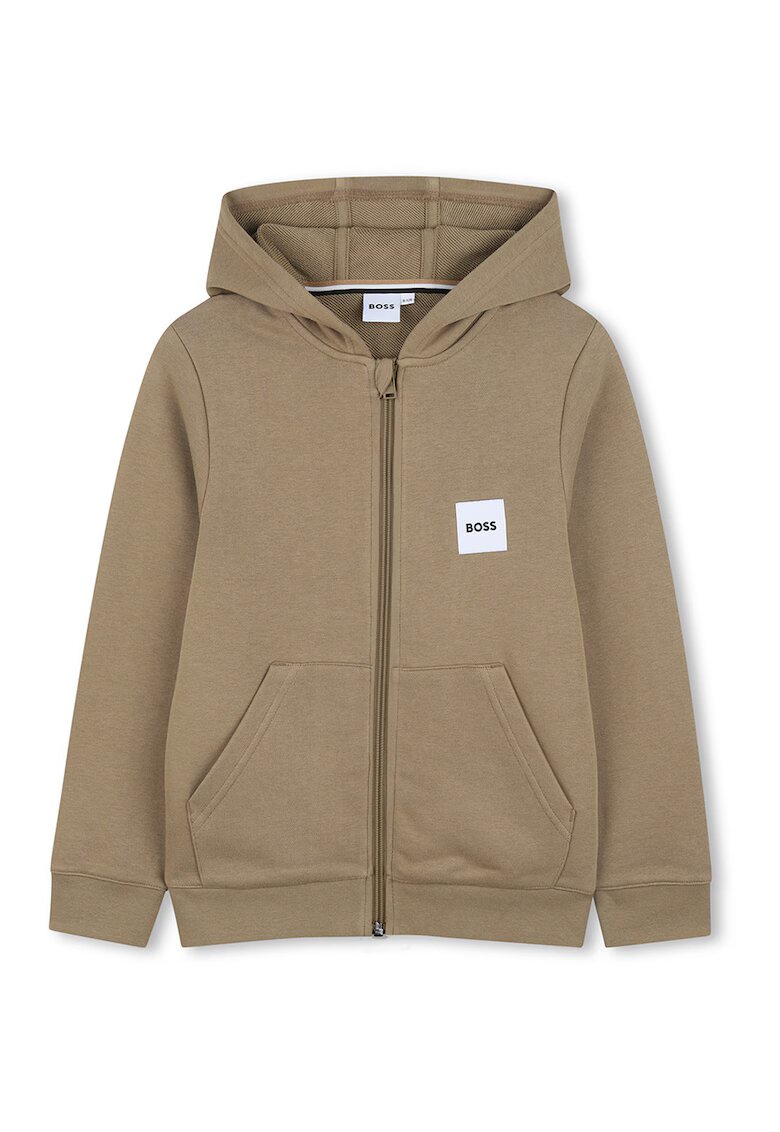 BOSS Kidswear Худи с цип и пришито лого