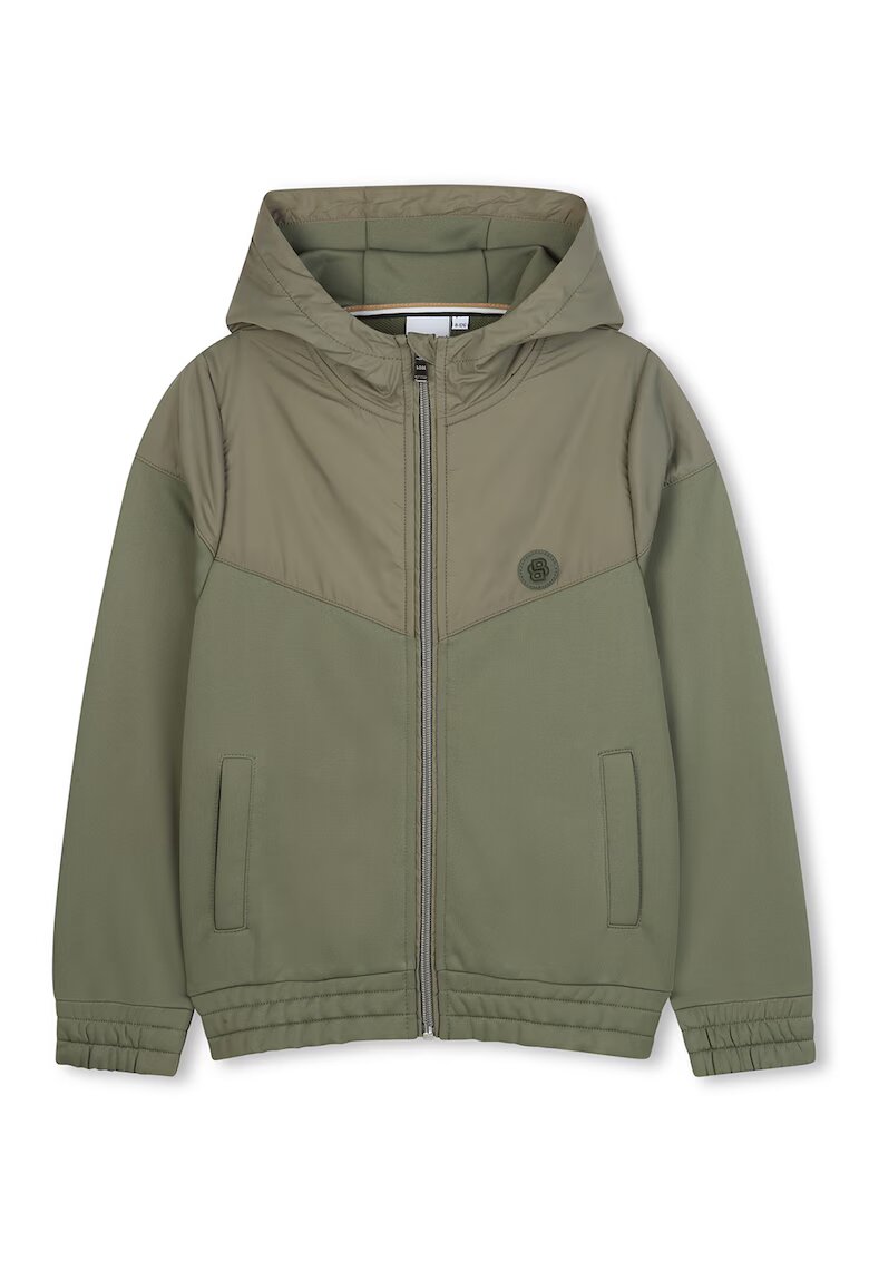 BOSS Kidswear Худи със скосени джобове и цип