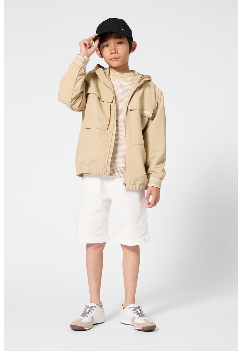 BOSS Kidswear Яке с качулка и джобове