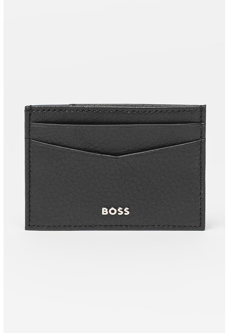 BOSS Кожен калъф за карти Crosstown с клипс