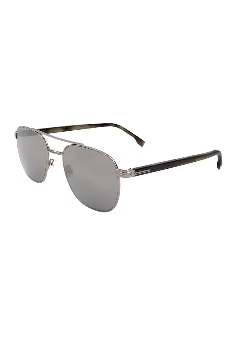 BOSS Слънчеви очила Aviator с лого - Избеляло черно/Сребрист