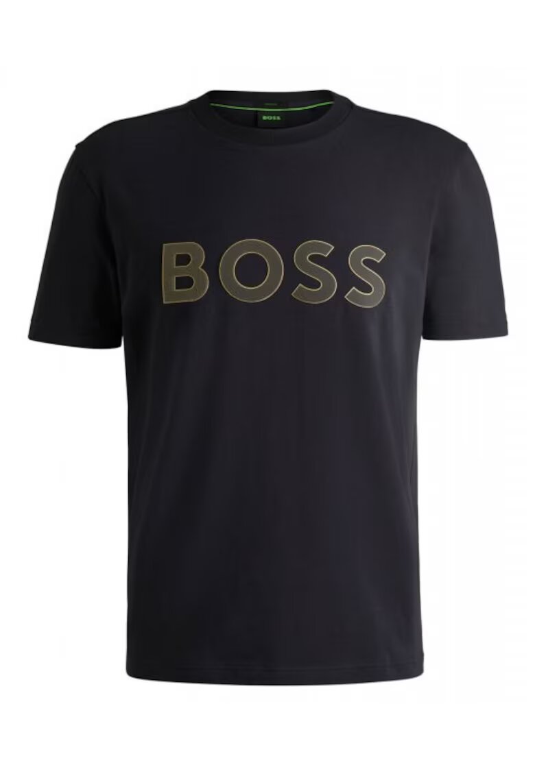 BOSS Тениска ATHLEISURE - стандартна кройка - синя - памук-еластан