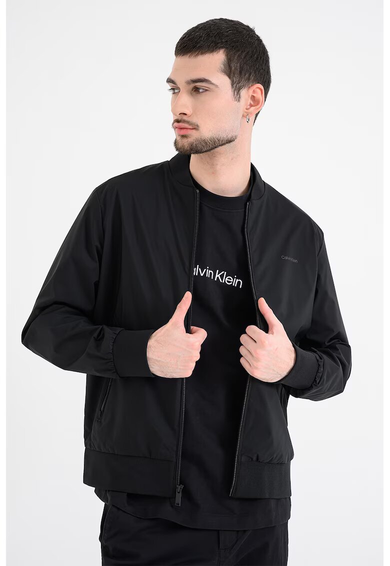 Calvin Klein Бомбър яке с джобове с цип