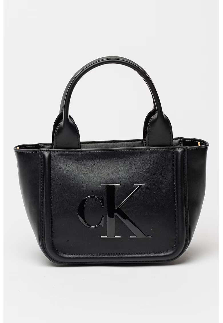 Calvin Klein Чанта от еко кожа с релефен монограм