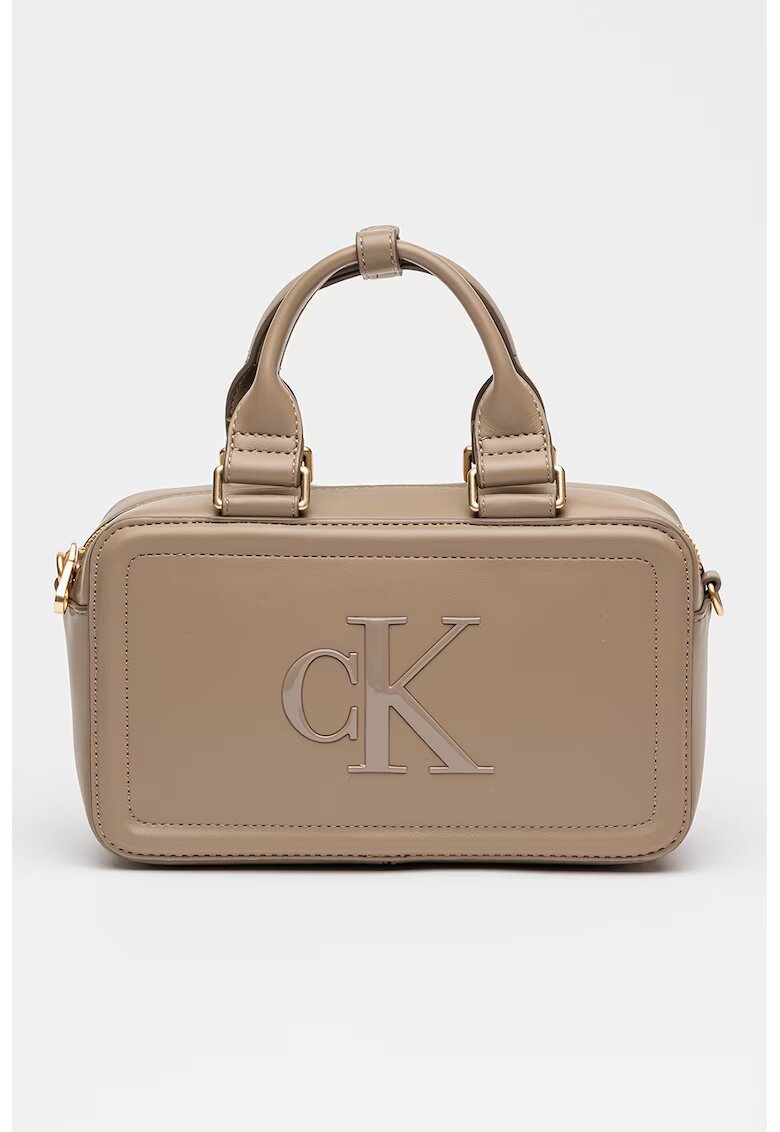 Calvin Klein Чанта през рамо Bauletto с релефен монограм