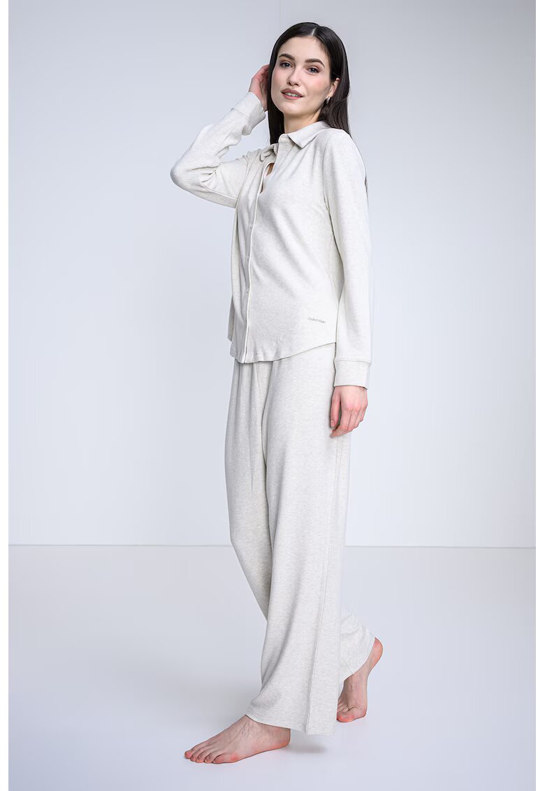 Calvin Klein Дълга пижама с лого
