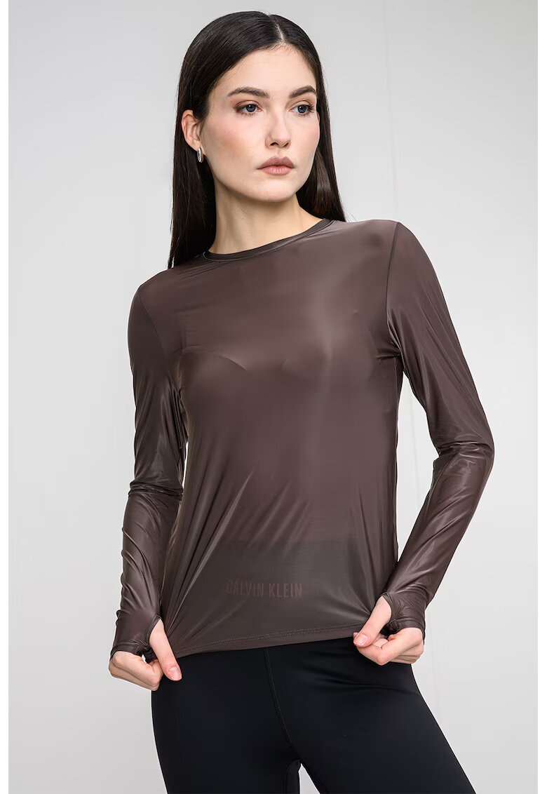 Calvin Klein Ефирна блуза с цепка за палците