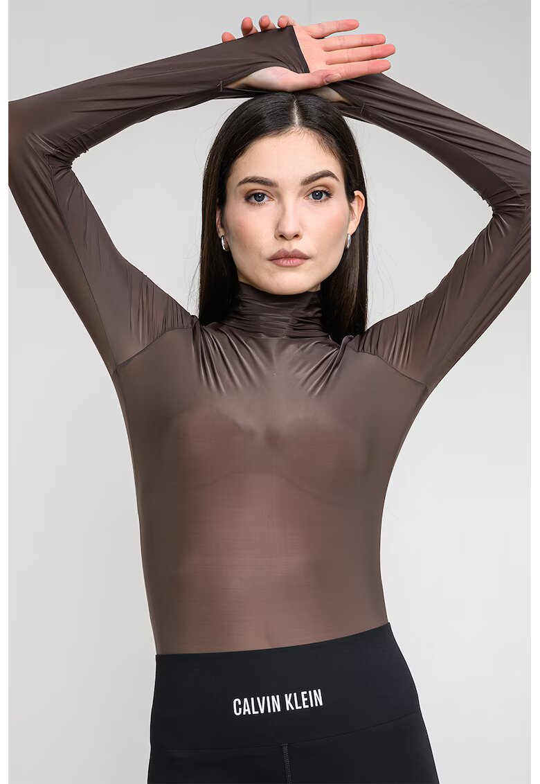 Calvin Klein Ефирно боди с цепки за палците