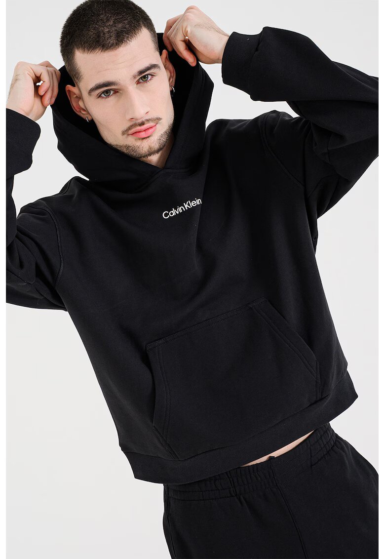Calvin Klein Худи с лого и джоб кенгуру
