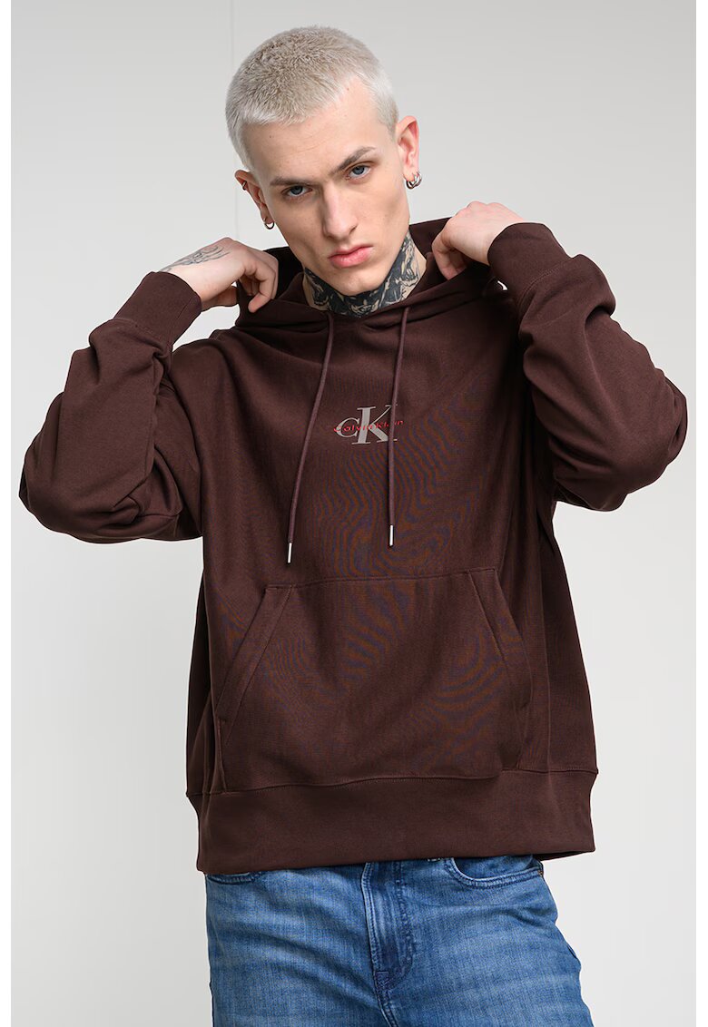Calvin Klein Jeans Худи с памук с джоб кенгуру