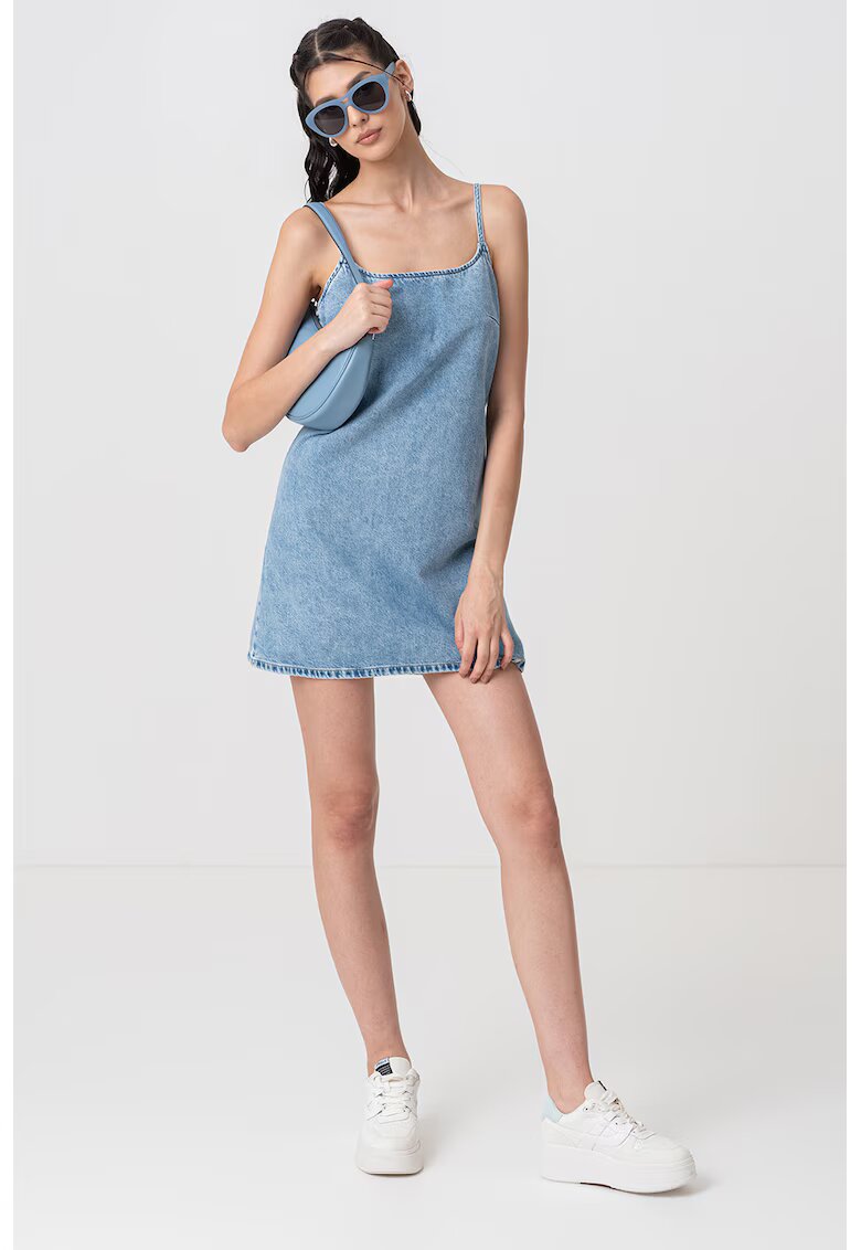 Calvin Klein Jeans Къса дънкова рокля с цип