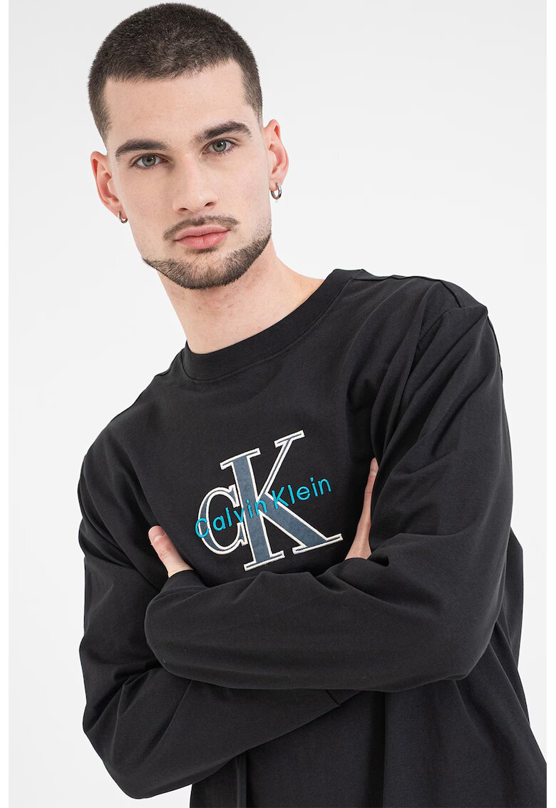 Calvin Klein Jeans Памучна блуза с лого