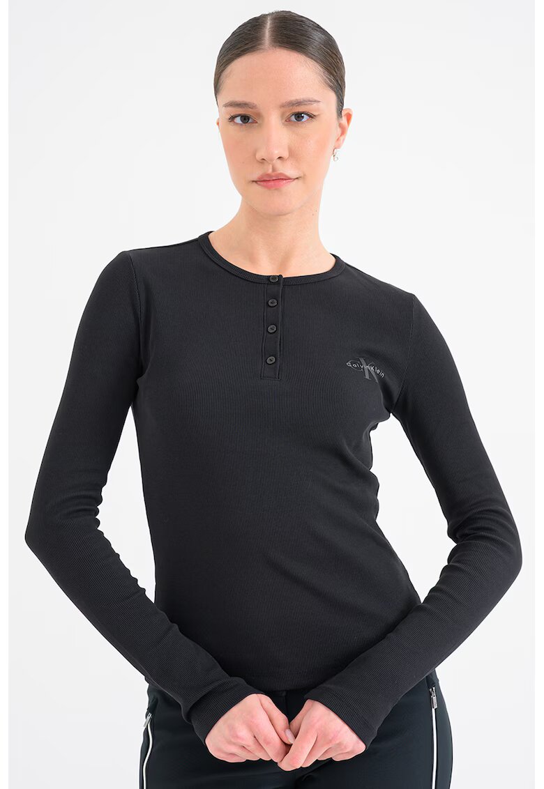 Calvin Klein Jeans Слим блуза с копчета