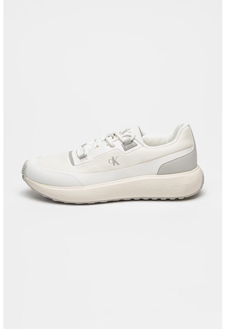Calvin Klein Jeans Спортни обувки Athleisure Runner с мрежа - Бял/Светло бежово