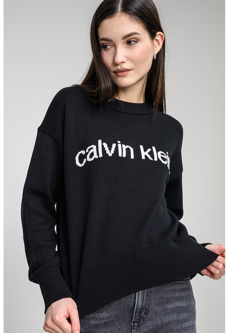 Calvin Klein Jeans Свободен пуловер с лого