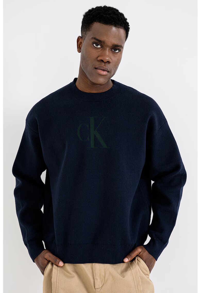 Calvin Klein Jeans Свободен пуловер с паднали ръкави