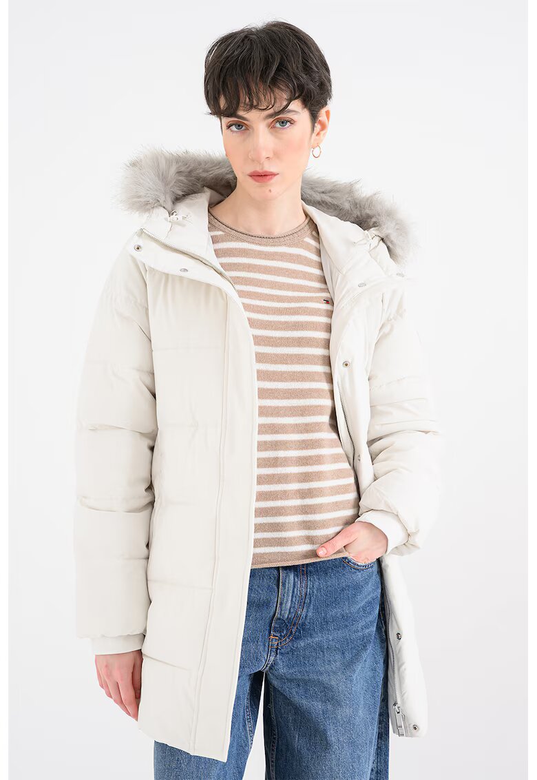 Calvin Klein Капитонирано зимно яке с качулка