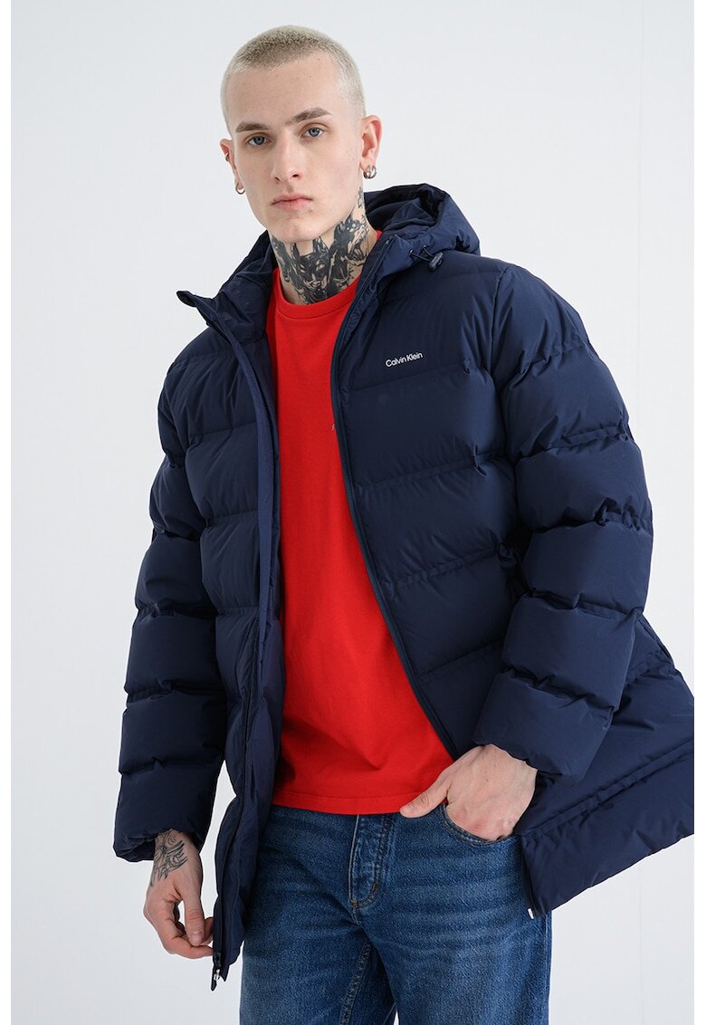 Calvin Klein Капитонирано зимно яке с качулка