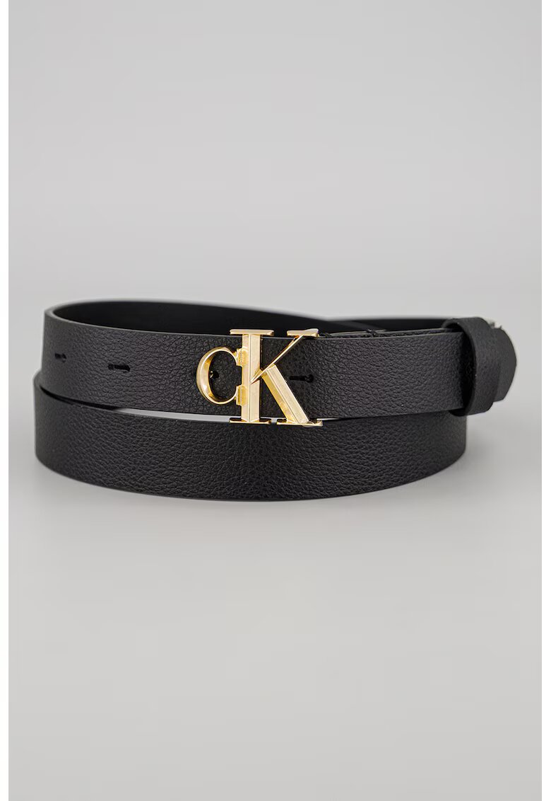 Calvin Klein Кожен скини колан с метално лого