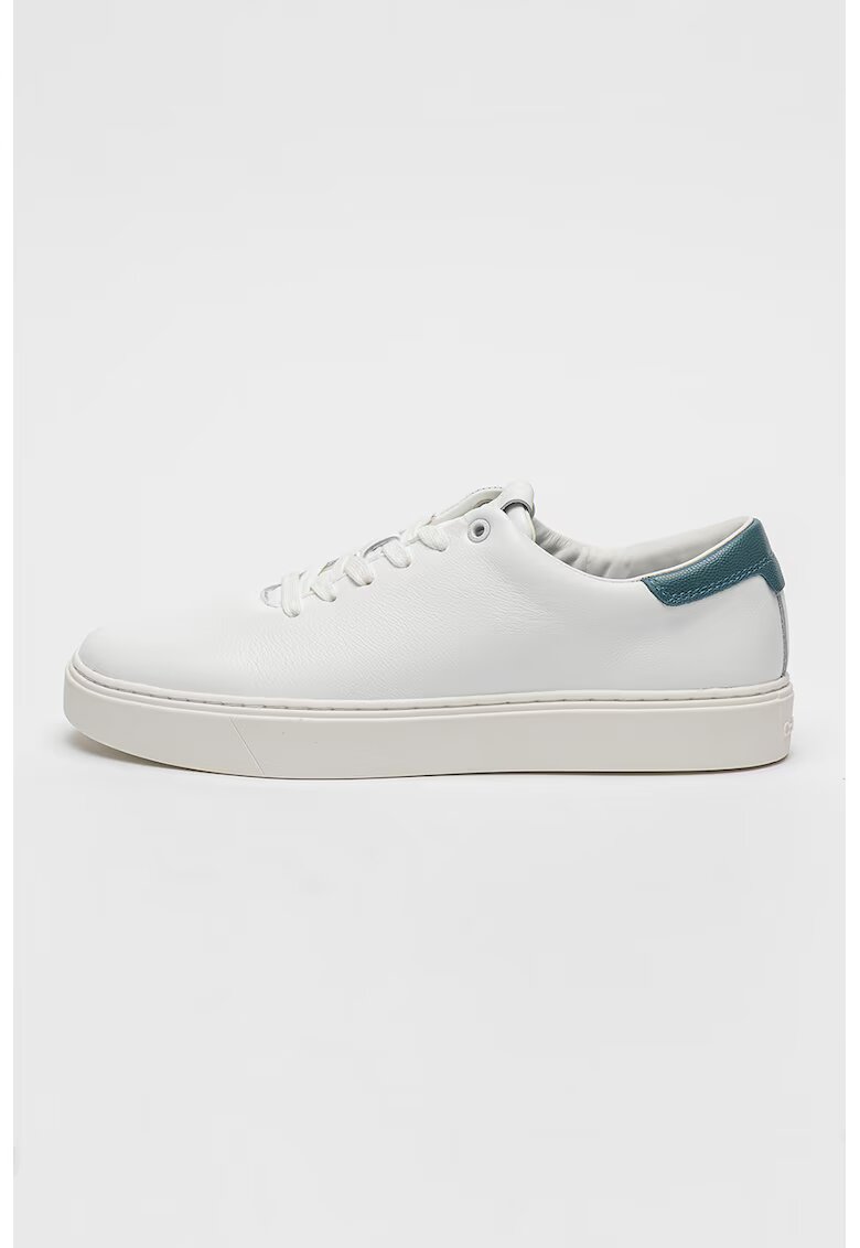 Calvin Klein Кожени спортни обувки - Прашно синьо/Мръснобял