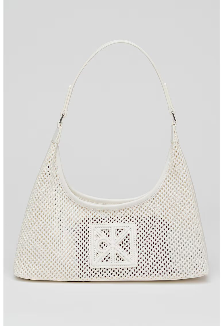 Calvin Klein Мрежеста чанта за рамо с ажур
