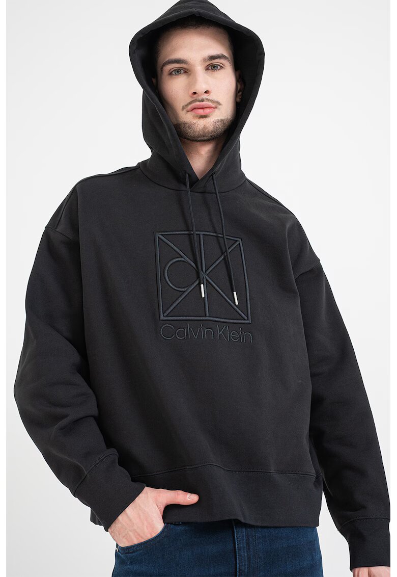 Calvin Klein Памучно худи с бродирано лого