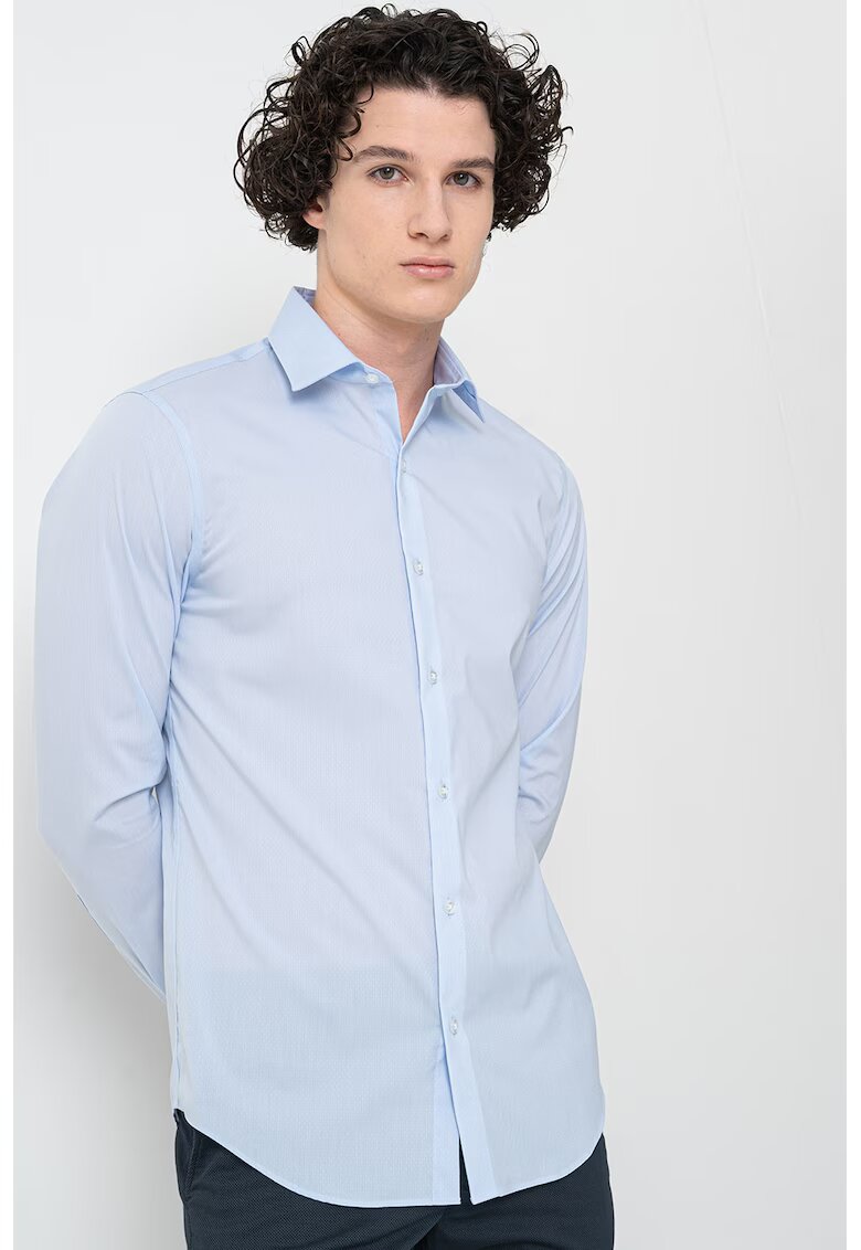 Calvin Klein Слим риза с релеф