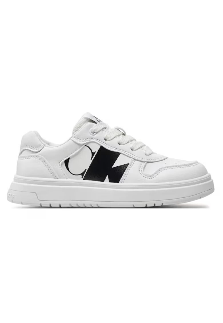 Calvin Klein Спортни обувки за момичета - ниски кецове с връзки - V3X9-80867-1355100 - Бели