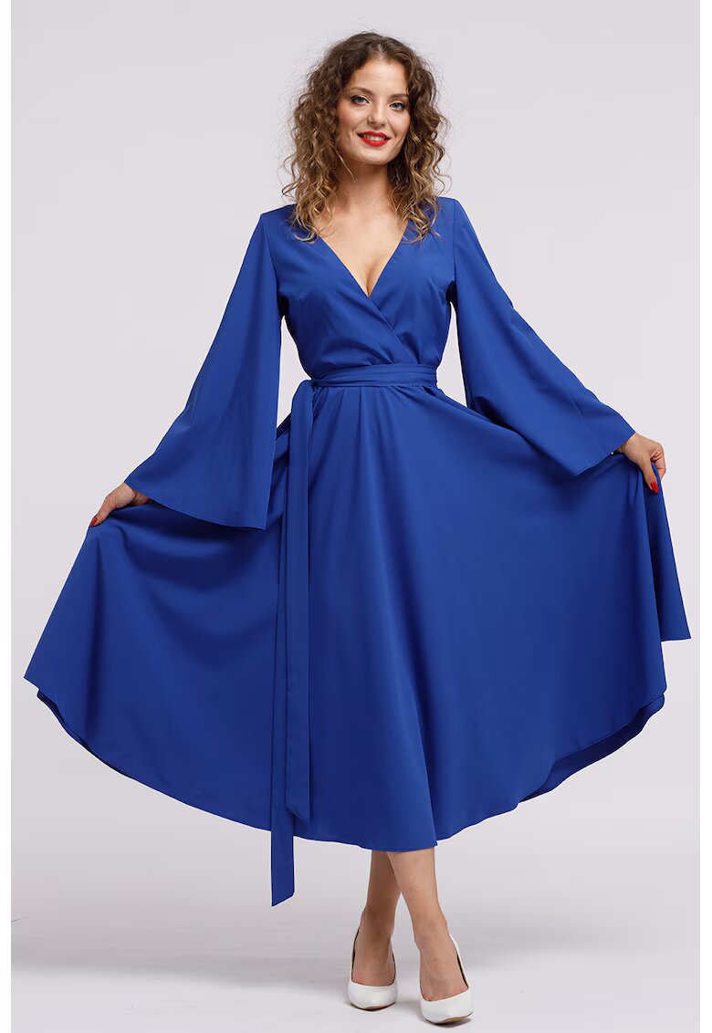CAMISSI Застъпена шпиц рокля