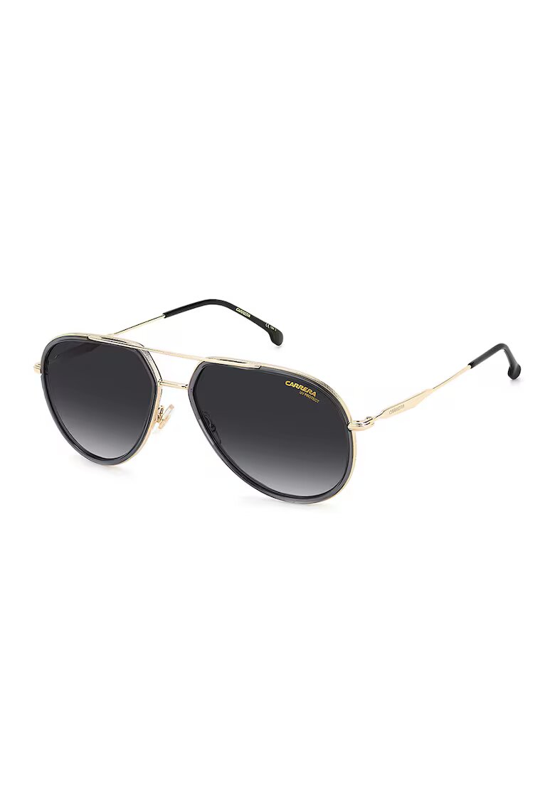 Carrera Унисекс слънчеви очила Aviator с градиента - Розово златисто/Tъмносив